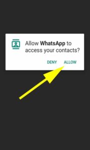 whatsapp contact access allow