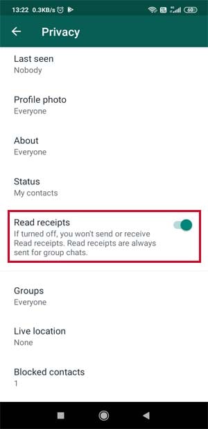 how disable bluetick in whatsapp hindi