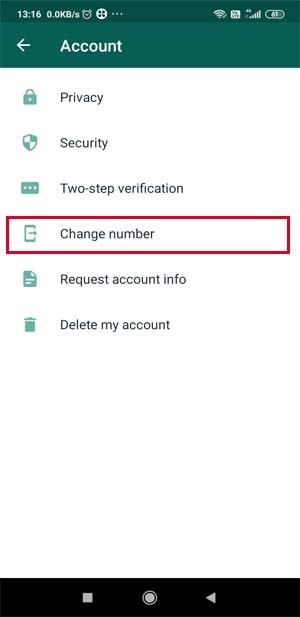 whatsapp number change kaise kare