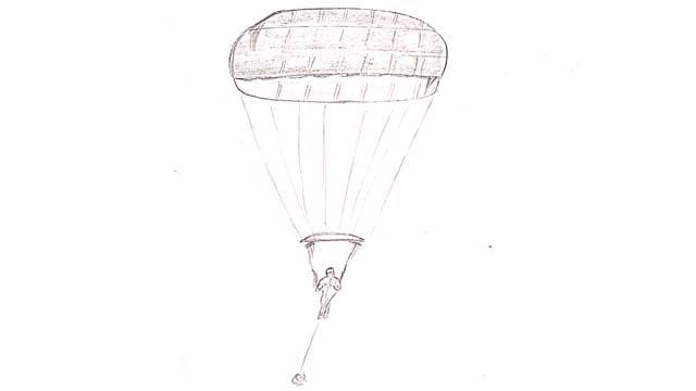 cruciform parachute in hindi