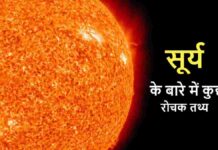 sun facts in hindi